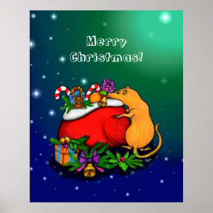 Poster Joyeux Noël avec Rat Prince
