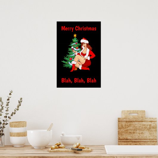 Poster Joyeux Noël Blah, Blah, Blah - Fantastique Noël (Cuisine)