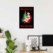 Poster Joyeux Noël Blah, Blah, Blah - Fantastique Noël (Bureau à domicile)