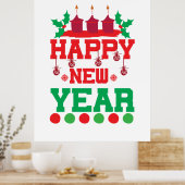 Poster Joyeux Noël Bonne année (Cuisine)