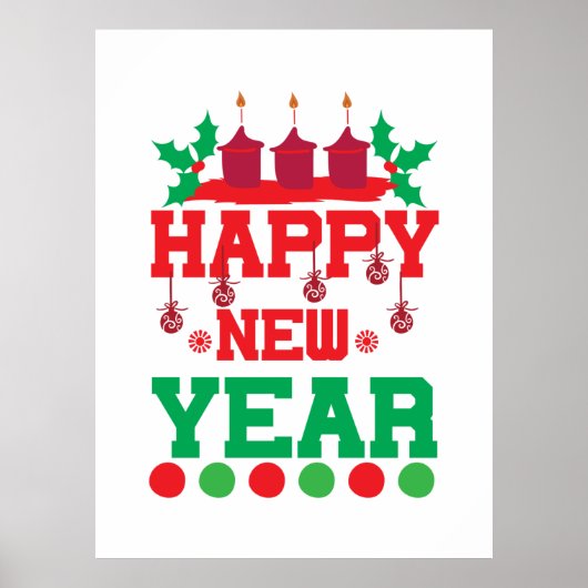 Poster Joyeux Noël Bonne année (Devant)
