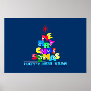 Poster Joyeux Noël Bonne année