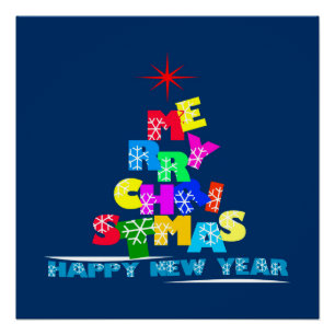 Poster Joyeux Noël Bonne année