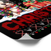 Poster Joyeux Noël Boston Terrier Amoureux de les chiens  (Coin)