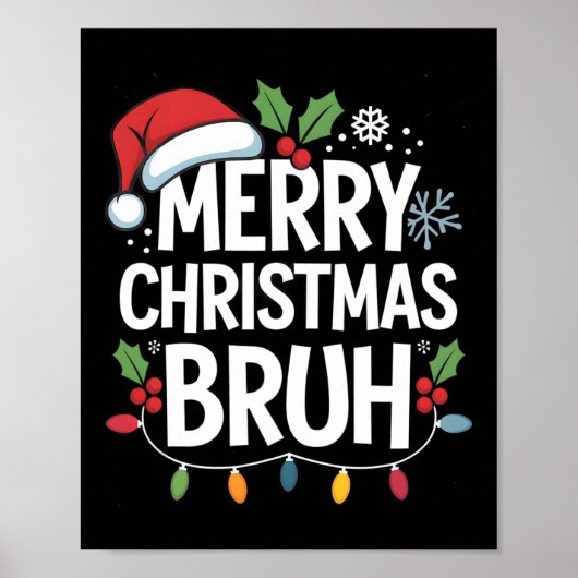 Poster Joyeux Noël Bruh Joyeux Noël Famille de Noël Noël  (Devant)