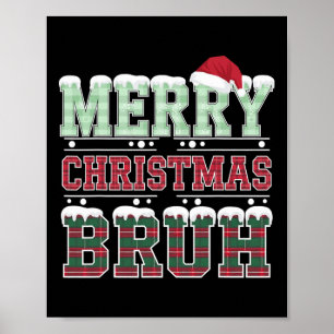 Poster Joyeux Noël Bruh Père Noël Xmas Family Matching Co