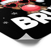 Poster Joyeux Noël Bruh Reindeer Drôle Noël Ados Enfant (Coin)