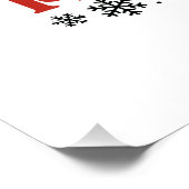 Poster Joyeux Noël cadeau de Noël (Coin)