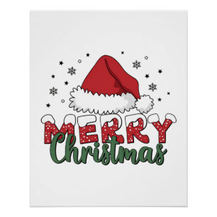 Poster Joyeux Noël cadeau de Noël