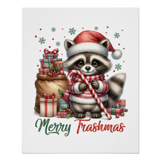 Poster Joyeux Noël cadeau de Noël (Devant)