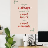 Poster Joyeux Noël Carte de vacances douce (Bureau à domicile)