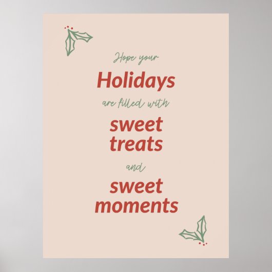 Poster Joyeux Noël Carte de vacances douce (Devant)