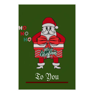 Poster Joyeux Noël Cartes de fin de année de Noël