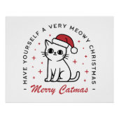 Poster Joyeux Noël Catmas vous ont un très maigre Noël (Devant)