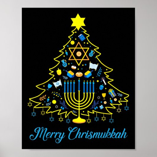 Poster Joyeux Noël Chrismukkah Joyeux Noël Hanoukka (Devant)