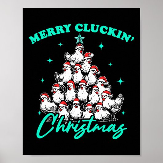 Poster Joyeux Noël Cluckin (Devant)