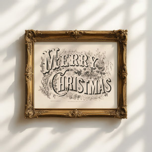 Poster Joyeux Noël Courrier & Ives