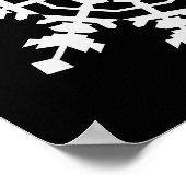 Poster Joyeux Noël - Cristal de glace - Flake de neige (Coin)