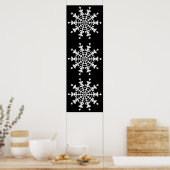 Poster Joyeux Noël - Cristal de glace - Flake de neige (Cuisine)