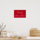 Poster Joyeux Noël Cryptogramme (Cuisine)