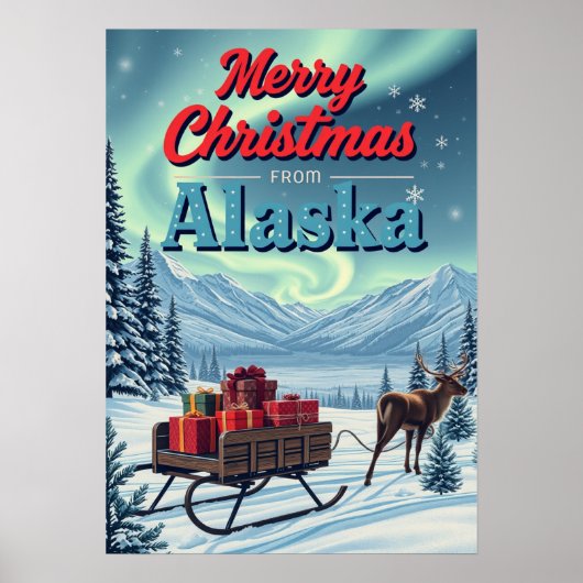 Poster Joyeux Noël de Alaska Retro (Devant)