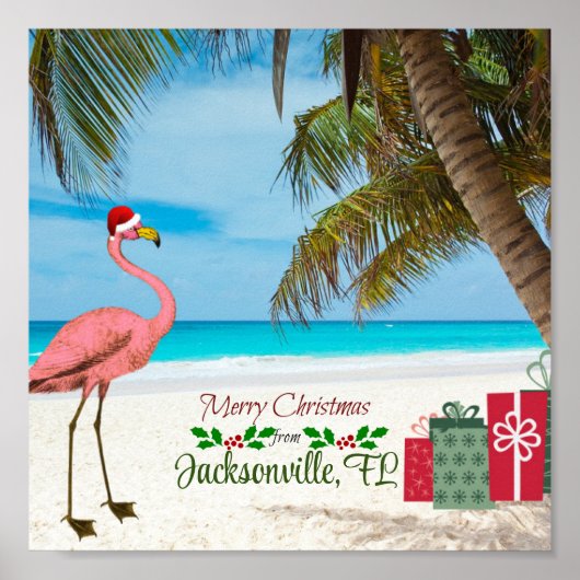 Poster Joyeux Noël de Jacksonville, FL (Devant)