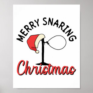Poster Joyeux Noël de piégeage - Noël de piège en fil mét