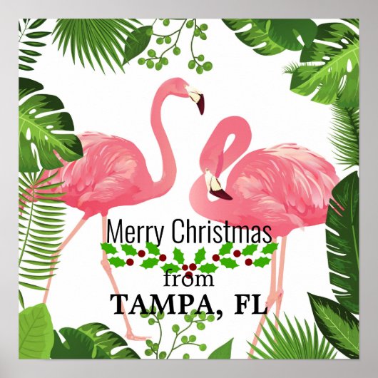 Poster Joyeux Noël de Tampa, FL (Devant)