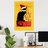 Poster Joyeux Noël Du Conversation Noir (Bureau à domicile)