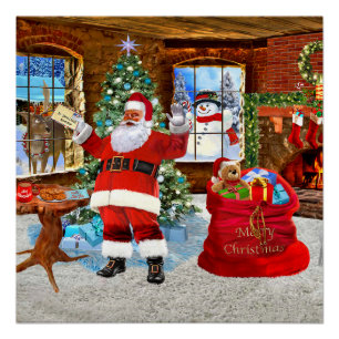 Poster Joyeux Noël du Père Noël