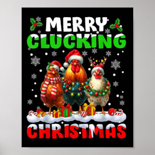 Poster Joyeux Noël en Cocotte Drôle de Chapeau de Père No