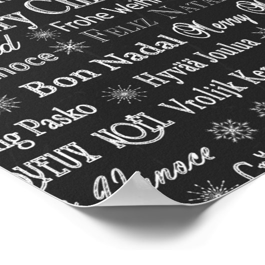Poster Joyeux Noël en différentes langues (Coin)