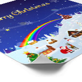 Poster Joyeux Noël et Rainbow Père Noël (Coin)