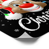 Poster Joyeux Noël Famille Hommes Hommes Femmes Garçons G (Coin)