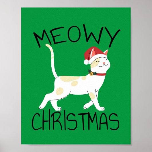 Poster Joyeux Noël félin - Noël drôle (Devant)