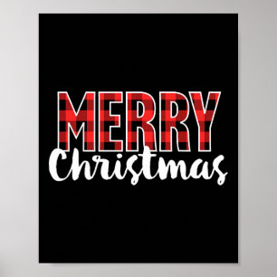 Poster Joyeux Noël Femmes Hommes Enfants Red Buffalo Plai