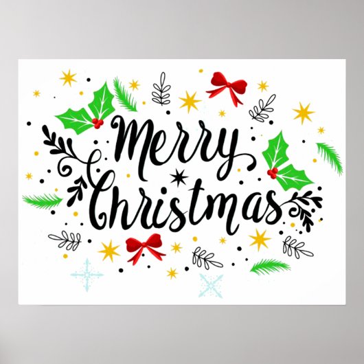 Poster Joyeux Noël Festif   (Devant)