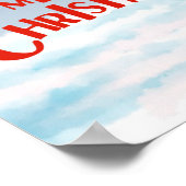 Poster Joyeux Noël Festif mignon Snowman Holiday (Coin)