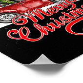 Poster Joyeux Noël Frontière Collie Chiens Père Noël Rein (Coin)