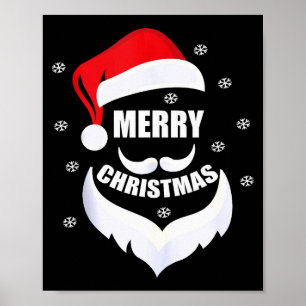Poster Joyeux Noël -fun Père Noël Papa Noël Garçon G