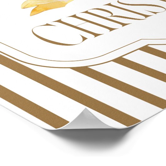 Poster joyeux Noël Gold Bow (Coin)