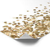 Poster Joyeux Noël Gold Parties scintillant Nom Blanc (Coin)