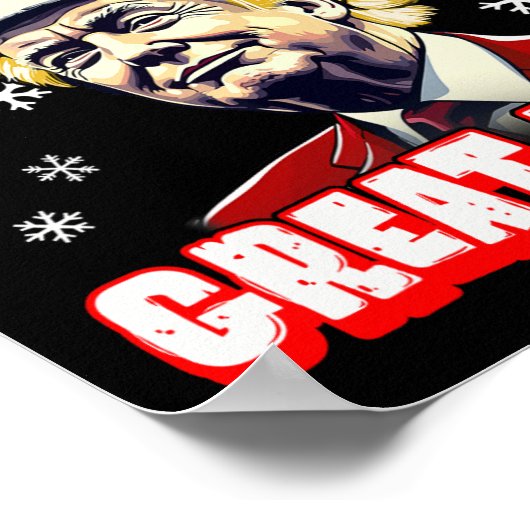 Poster Joyeux Noël grand à nouveau Noël Trump Père Noël T (Coin)