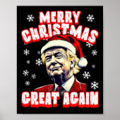 Poster Joyeux Noël grand à nouveau Noël Trump Père Noël T (Devant)