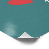 Poster Joyeux Noël : illustration de chats et d'arbres (Coin)