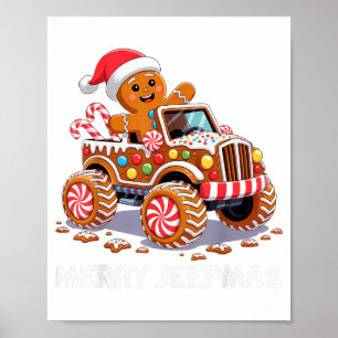 Poster Joyeux Noël Jeepmas Guirlande de Renne de Noël _1