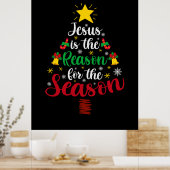 Poster Joyeux Noël Jésus Est La Raison (Cuisine)