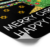 Poster Joyeux Noël Joyeux Hanoukka Joyeux juif (Coin)