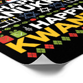 Poster Joyeux Noël Joyeux Hanoukka Joyeux Kwanzaa 12 (Coin)