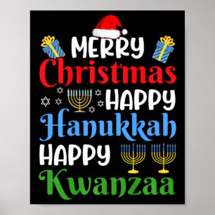 Poster Joyeux Noël Joyeux Hanoukka Joyeux Kwanzaa 18